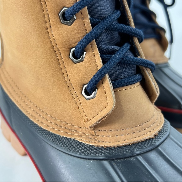 Land’s End Leather Duck Boots Thinsulate Women's Size 9 Blue Tan NICE! (READ**) - Picture 9 of 16